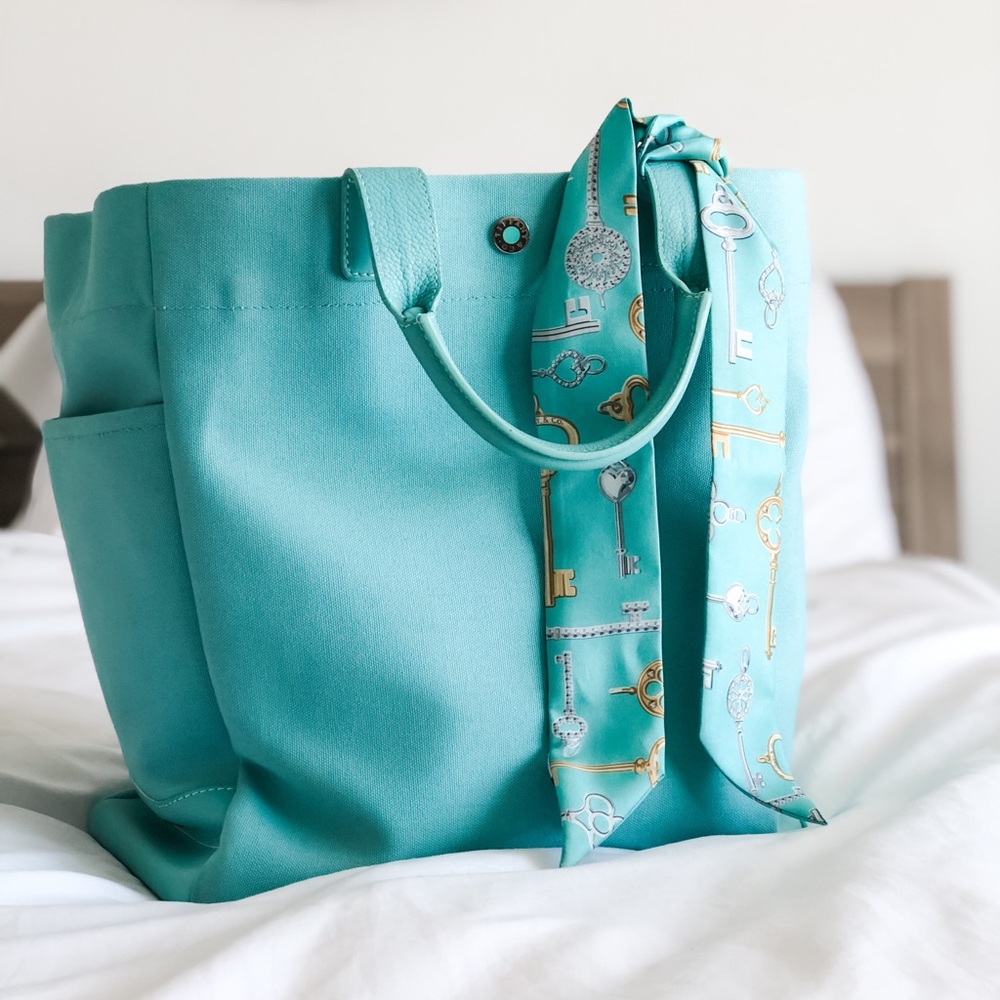 Tiffany and Co. Silk Scarf in Tiffany Blue